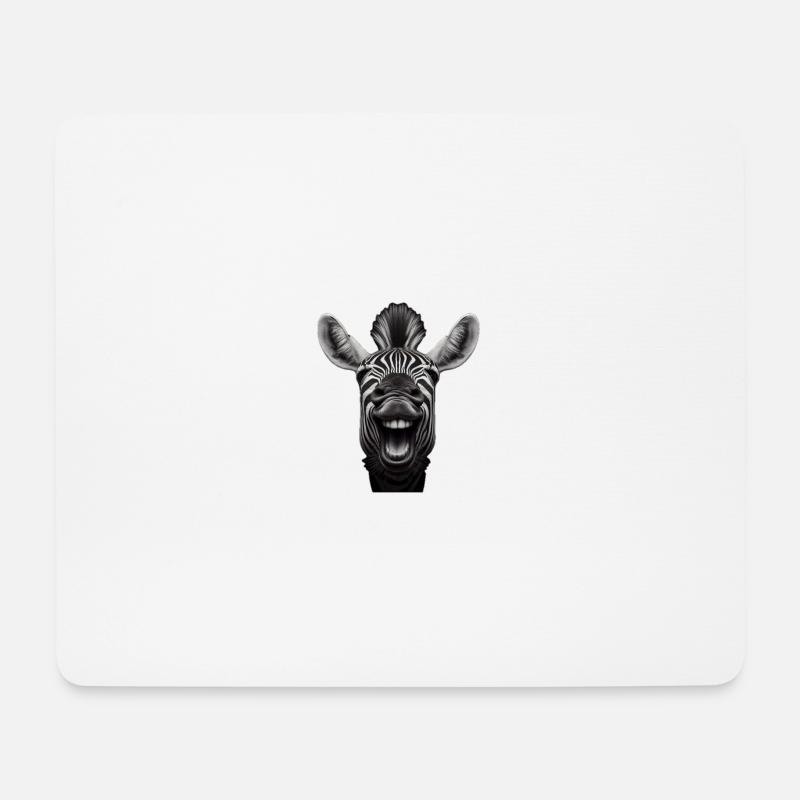 Lachender Esel 1 - Mousepad (Querformat) - Weiß