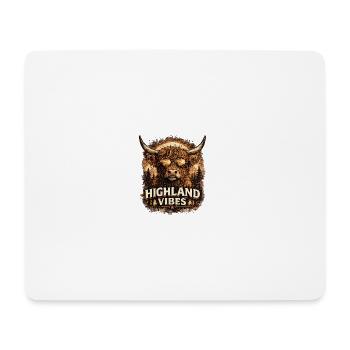 Ambiances des Highlands en sépia - Tapis de souris (format paysage) - blanc - Devant