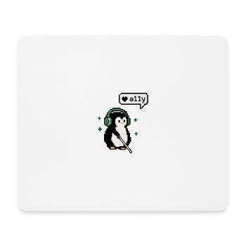 A11y Penguin - Pixel Accessibility - Mousepad (Querformat) - Weiß - Vorne