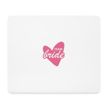 Team Bride Herz Logo Pink - Mousepad (Querformat) - Weiß - Vorne