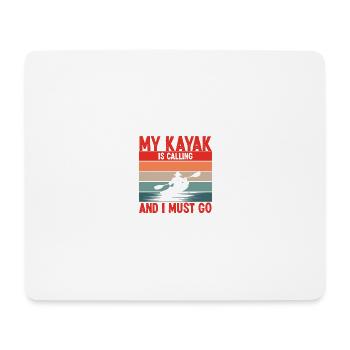 Sports nautiques en kayak - Tapis de souris (format paysage) - blanc - Devant