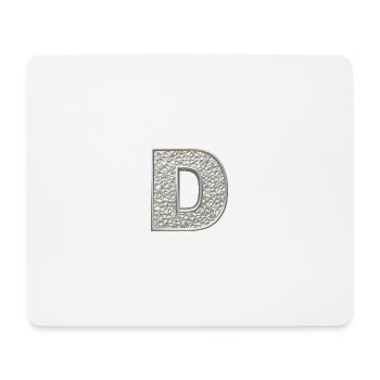 D, letter, letter D, initial, initial D, monogram, - Mousepad (Querformat) - Weiß - Vorne