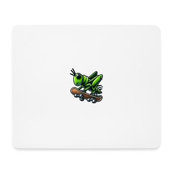 Grasshopper skateboarding - Mouse Pad (horizontal) - white - Front