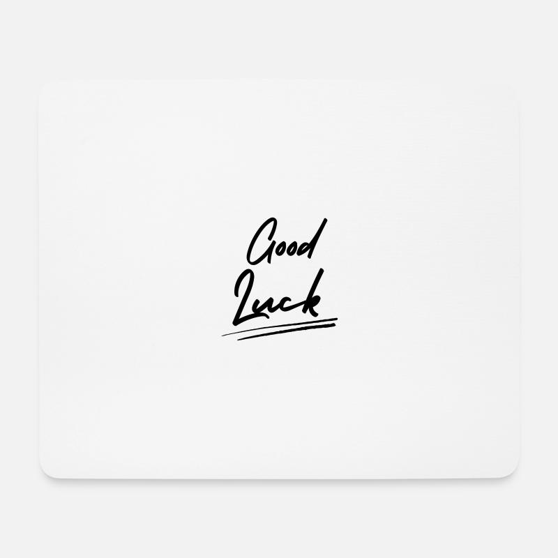 Good Luck - Mousepad (Querformat) - Weiß