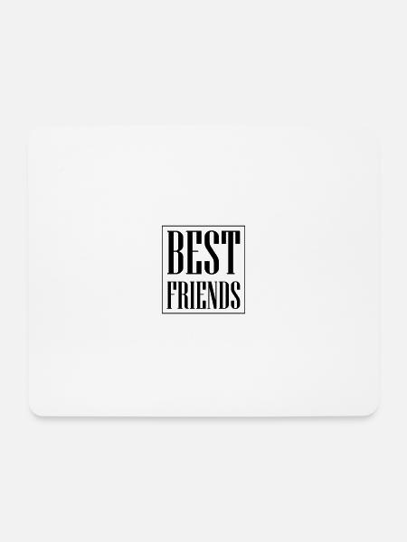 Beste Freunde - Mousepad (Querformat) - Weiß