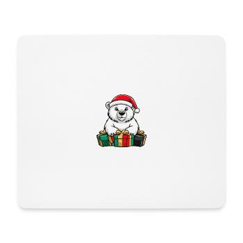 Polar Bear Christmas Comic Gifts Polar Bear - Mouse Pad (horizontal) - white - Front