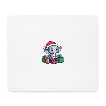 Elephant Christmas Comic Gifts - Mouse Pad (horizontal) - white - Front