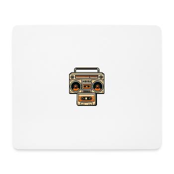 Retro Boombox Graphic Orange - Mouse Pad (horizontal) - white - Front