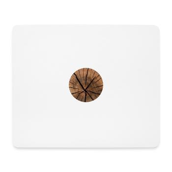Motif cercle bois - Tapis de souris (format paysage) - blanc - Devant