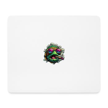Smoking tortue folle - Tapis de souris (format paysage) - blanc - Devant