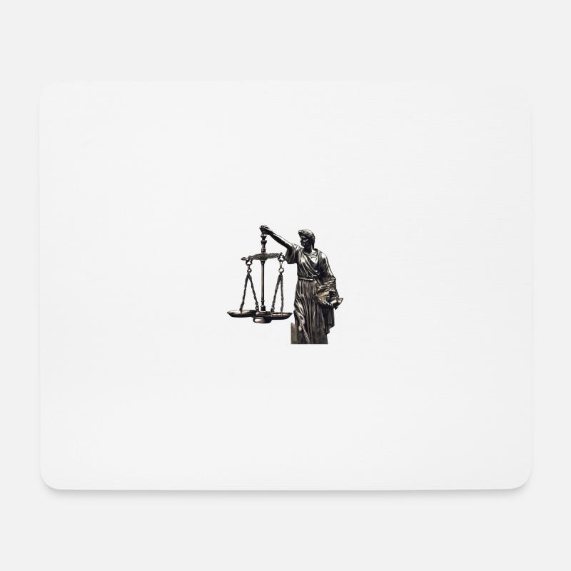 Waagen der Gerechtigkeit in Monochrom - Mousepad (Querformat) - Weiß