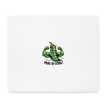 Peas of Steel - Mouse Pad (horizontal) - white - Front