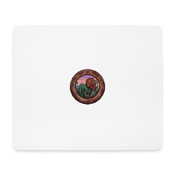 Triceratops in the fossil ring - Mouse Pad (horizontal) - white - Front