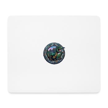Pterosaurs in the portal ring - Mouse Pad (horizontal) - white - Front