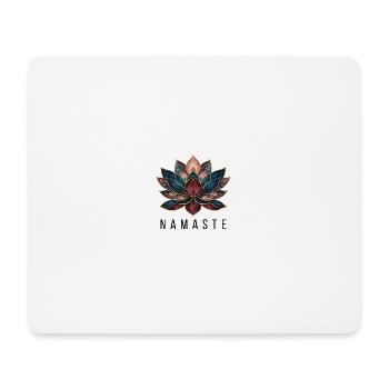 Boho Lotus Blume Yoga Meditation - Mousepad (Querformat) - Weiß - Vorne