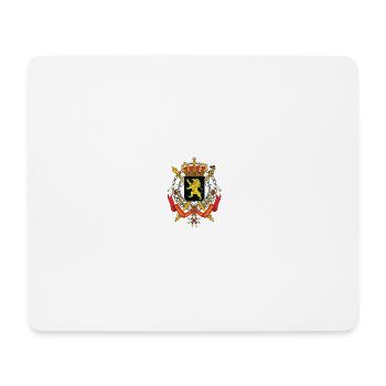 Nationalwappen von Belgien - Mousepad (Querformat) - Weiß - Vorne