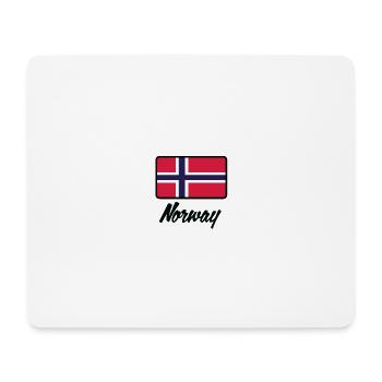 Drapeau national de Norvège - Tapis de souris (format paysage) - blanc - Devant