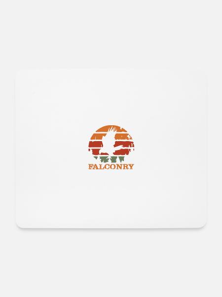 falke beizjagd zitat falknerei - Mousepad (Querformat) - Weiß