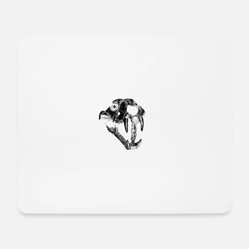 Fuchs Schädel - Mousepad (Querformat) - Weiß