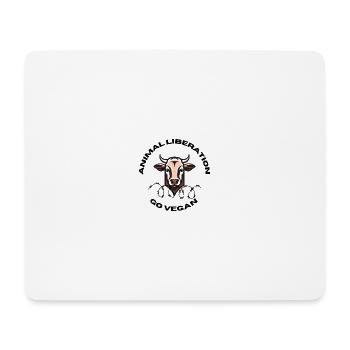 Animal Liberation, go vegan - Mouse Pad (horizontal) - white - Front
