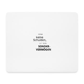 Sondervermögen statt Schulden - Mousepad (Querformat) - Weiß - Vorne