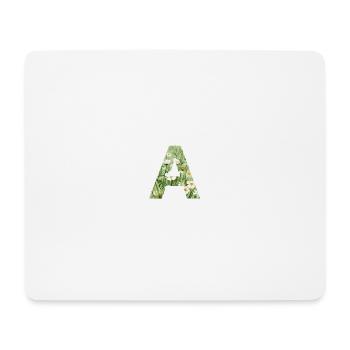 Letter A, Monogram, Floral Pattern - Mouse Pad (horizontal) - white - Front