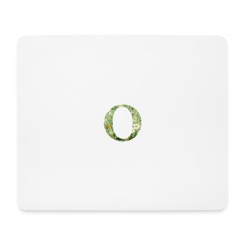 Letter O, Monogram, Floral Pattern - Mouse Pad (horizontal) - white - Front
