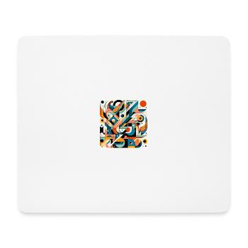 Abstraktes Kunstwerk - Mousepad (Querformat) - Weiß - Vorne