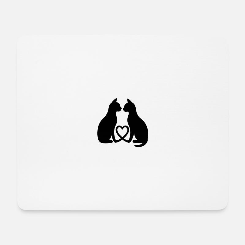 Cat Love - Mouse Pad (horizontal) - white