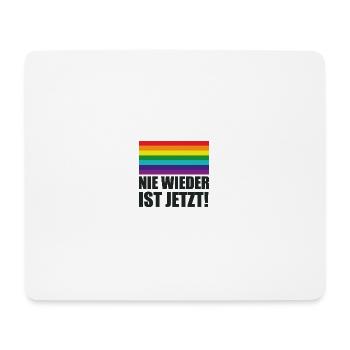 Nie Wieder Ist Jetzt Spruch Schriftzug - Mousepad (Querformat) - Weiß - Vorne