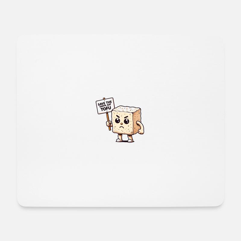 Tofu Erde Verteidiger - Mousepad (Querformat) - Weiß