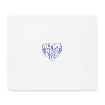 All we need is love blue - Mouse Pad (horizontal) - white - Front