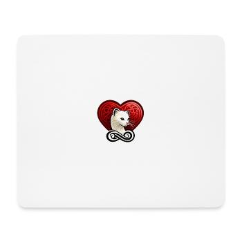 Charming ermine heart from Brittany - Mouse Pad (horizontal) - white - Front