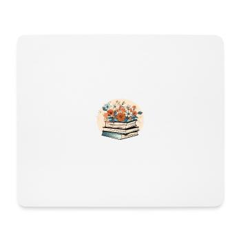 Buchblütenrund - Mousepad (Querformat) - Weiß - Vorne