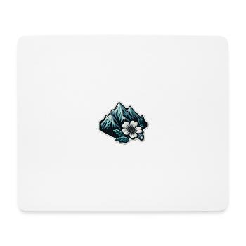 Bergblüte Patchmotiv - Mousepad (Querformat) - Weiß - Vorne