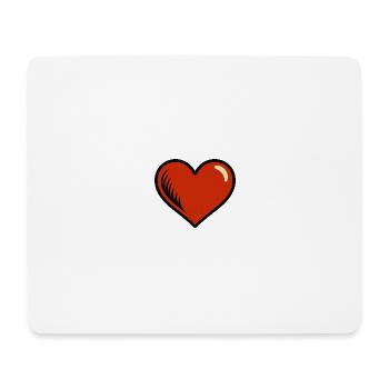 Power Heart – Comic Love in Bold - Mouse Pad (horizontal) - white - Front