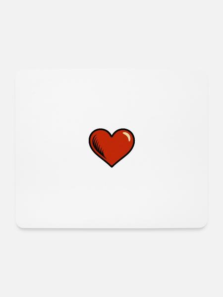 Power Heart – Comic Love in Bold - Mouse Pad (horizontal) - white