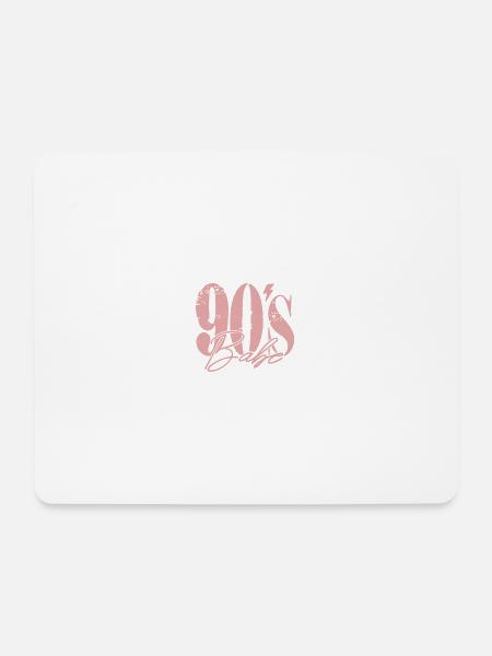 Vintage 90’s Babe Shirt - Mousepad (Querformat) - Weiß