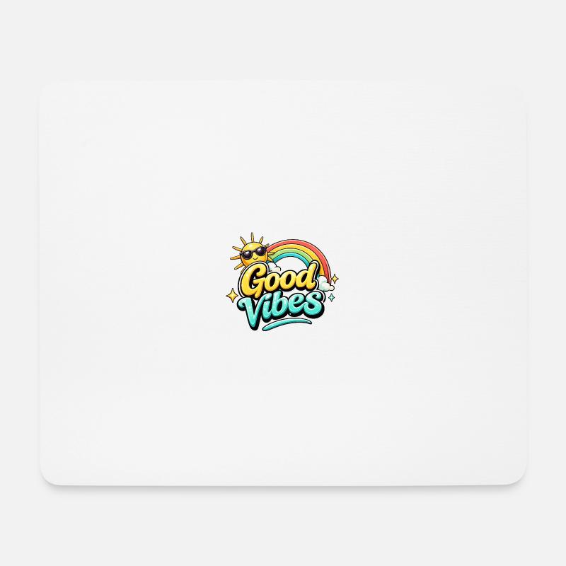 Regenbogen Flair - Mousepad (Querformat) - Weiß