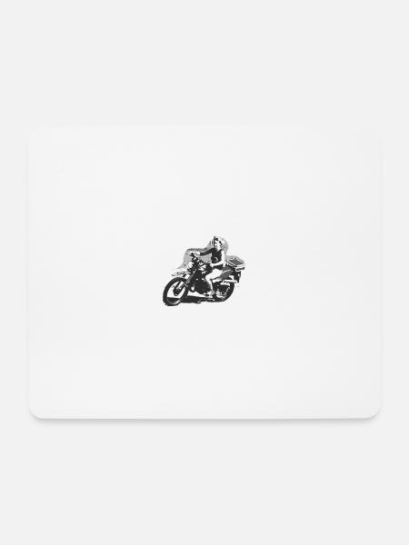 TOMZOFF Bikerin - Mousepad (Querformat) - Weiß