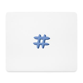 Hashtag - Mousepad (Querformat) - Weiß - Vorne