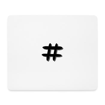 Hashtag - Mousepad (Querformat) - Weiß - Vorne