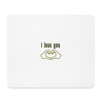 I love you - Mousepad (Querformat) - Weiß - Vorne
