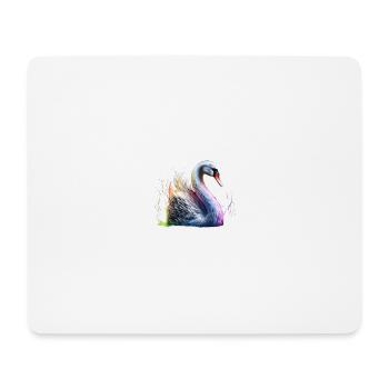 MAJESTÄTISCHER SCHWAN - Mousepad (Querformat) - Weiß - Vorne