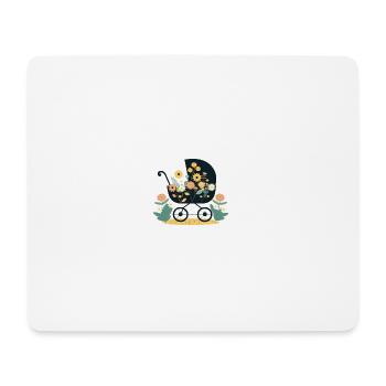 Flowery stroller 5 - Mouse Pad (horizontal) - white - Front
