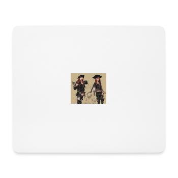 Two pirates - Mouse Pad (horizontal) - white - Front