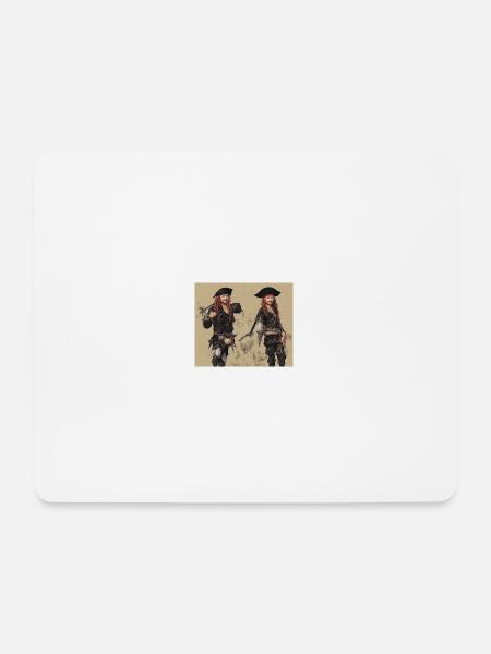 Two pirates - Mouse Pad (horizontal) - white