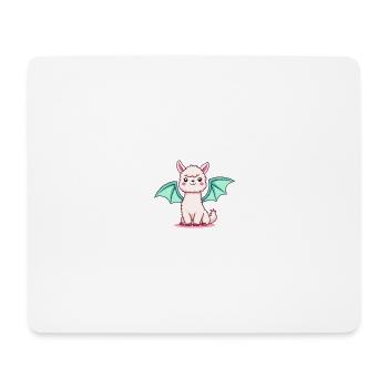 Alpakadrache - Mousepad (Querformat) - Weiß - Vorne
