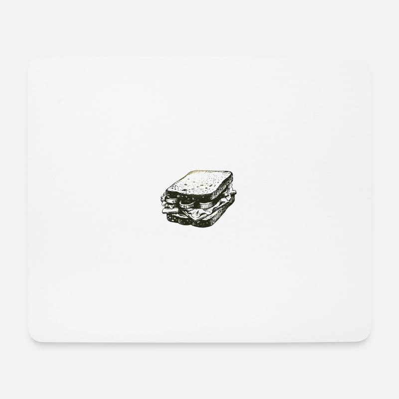 Sandwich - Mousepad (Querformat) - Weiß