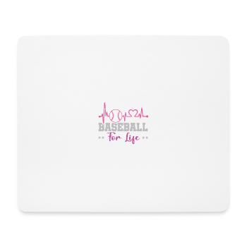 Le baseball pour la vie - Tapis de souris (format paysage) - blanc - Devant